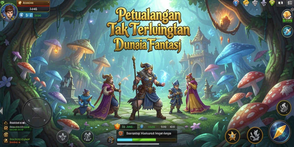 Menampilkan gameplay menarik di dunia fantasi yang luas.
