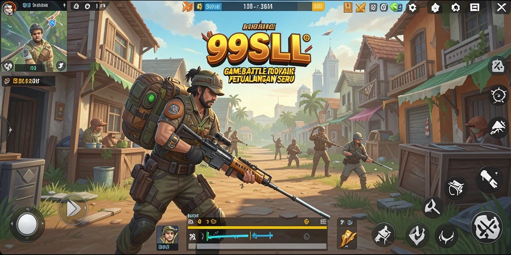Gameplay menegangkan di 99SLL dengan aksi Battle Royale.