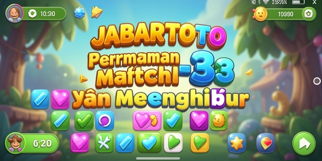 Screenshot utama JABARTOTO yang menunjukkan aksi permainan Match-3.