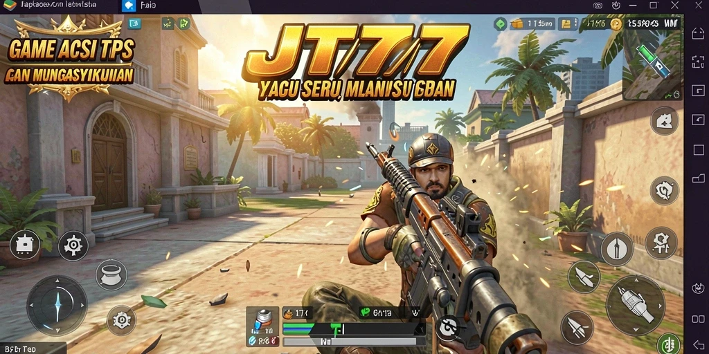 Screenshot menampilkan aksi mendebarkan di gameplay JT777 TPS.
