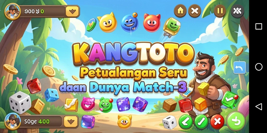 Menampilkan gameplay KANGTOTO yang seru dan menantang.