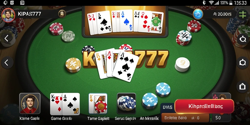 Tampilan gameplay KIPAS777 yang menarik dan penuh strategi Gaple.