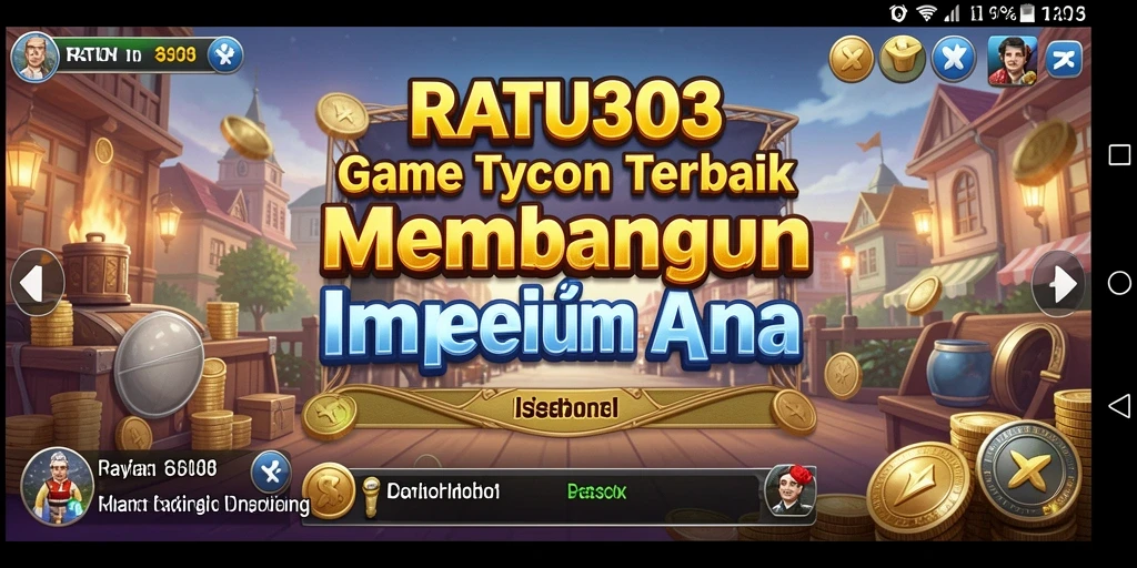Screenshot gameplay RATU303 menampilkan aktivitas mengelola bisnis dengan grafis menarik.